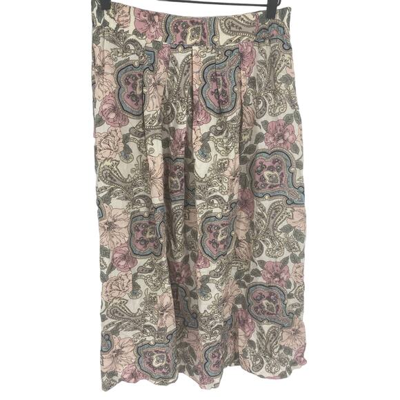 Norton McNaughton Dresses & Skirts - Vintage 1980's Norton McNaughton Womens 14 Paisley Floral Maxi Pleated Skirt